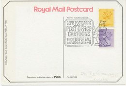 GB SPECIAL EVENT POSTMARKS 1983 SEPR Postcards Post Office Cartoons First Day Of Sale Brighton - Brieven En Documenten