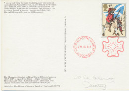 GB SPECIAL EVENT POSTMARKS 1983 NATIONAL POSTAL MUSEUM LONDON EC1. - FDC STRUCK IN RED - Brieven En Documenten