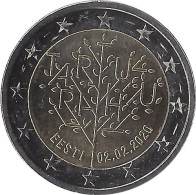 2020 ESTONIE - 2 Euros Commémorative - 100 Ans Du Traité De Paix De Tartu - Estland