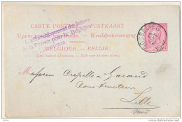 3pk805: L'Affranchissement Des Lettres De La France Pour La Belgique Est De 25 Centmies: / 10ct Carte Postale: GOSSELIES - Errors & Oddities