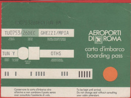 TUNISIA - TUNIS AIR - TU753 - Roma-Fiumicino-Tunisi - Carta D'Imbarco - Boarding Pass - Wereld