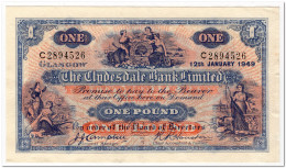 SCOTLAND,CLYDESDALE BANK,LIMITED,1 POUND,1949,P.189f,XF-AU - 1 Pound