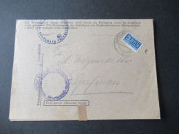 Bizone 14.12.1948 Notopfer Ungezähnt EF Tagesstempel Schönberg Und Aptierter Dienststempel Des 3. Reiches! - Cartas & Documentos