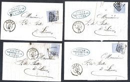 18 (8x) Sur Lettres De Liège Vers Lierre  En 1869 (lot 417) - 1865-1866 Perfil Izquierdo