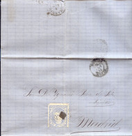 Año 1870 Edifil 107 Alegoria Carta  Matasellos Rombo Gijon Oviedo Ramon Alvarez Aceval - Lettres & Documents