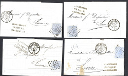 18 (4x) Sur Lettres De Charleroy Vers Lierre  En 1869 (lot 430) - 1865-1866 Perfil Izquierdo
