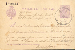 Año 1910 Edifil 50 Alfonso XIII Entero Postal Matasellos Sos Zaragoza - 1850-1931