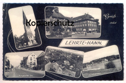 ALTE POSTKARTE LEHRTE HANNOVER RATHAUS BURGDORFER STRASSE AUTOBAHNSEE EV. KIRCHE GESAMTANSICHT Ansichtskarte AK Postcard - Lehrte