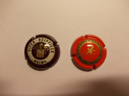 2 Champagne Kroonkurken Capsules Piper - Heidsieck Reims - Piper Heidsieck