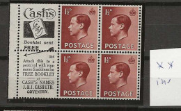 1936 MNH GB, SG 549a Booklet Pane Postfris** - Unused Stamps