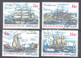 Greenland Sc# 397-400 Used 2002 Ships - Used Stamps