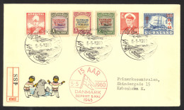 Greenland Sc# 19-21, 6, 34, B1 REGISTERED Event Cover 1960 5.5 15 AAR - Covers & Documents