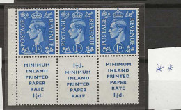 1950 MNH Great Britain SG 504d - Unused Stamps