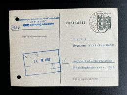 GERMANY 1966 POSTCARD HERRSCHING TO WUPPERTAL 20-01-1966 DUITSLAND DEUTSCHLAND - Postkaarten - Gebruikt