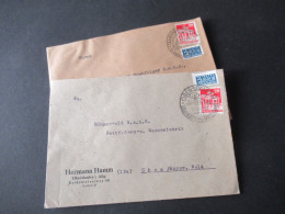 Bizone 1948 Bauten Nr.85 EF Und Notopfermarke Geschnitten Und Sonderstempel Oberstaufen Im Allgäu Und Tauberbischofsheim - Briefe U. Dokumente