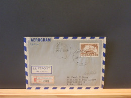 103/606 AEROGRAM RECOMM. 1956POUR USA - Brieven En Documenten