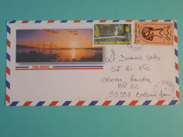 AH0 POLYNESIE LETTRE  1987 TAHITI PIRAHE A BORDEAUX  +AFF. PLAISANT++ + - Lettres & Documents