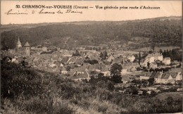 N°119897 -cpa Chambon Sur Voueize -vue Générale Prise Route D'Aubusson- - Chambon Sur Voueize