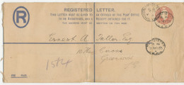 GB 1903, EVII 2d+1d Brown Large Postal Stationery Registered Envelope (Huggins & Baker RP24 Size H2, Folded Vertically) - Lettres & Documents