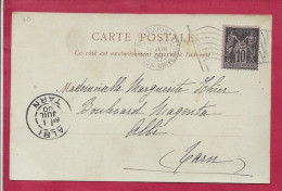 Y&T N°103   CAD EXPO UNIVERSELLE  PARIS    Vers   ALBI      1900 - Lettres & Documents