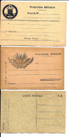 Un Lot De 3 Cartes FRANCHISE MILITAIRE GUERRE 14 - Dont Carte Rare Artillerie - Andere & Zonder Classificatie