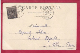 Y&T N°103     GAILLAC   Vers   ALBI      1901 - Cartas & Documentos
