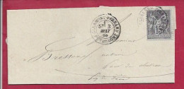 Y&T N°77 LAC  CLERRMONT FERRAND   Vers   TOUR DU CHATEAU 1878 - Brieven En Documenten