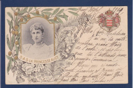 CPA Monaco Royalty Circulée Princesse Alice - Prinselijk Paleis