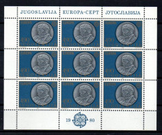 EUROPA CEPT 1980 JUGOSLAVIA 2 BF MNH** - 1980