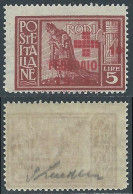 1945 OCCUPAZIONE TEDESCA EGEO PRO CROCE ROSSA 5 + 10 LIRE MNH ** - RC15-10 - Aegean (German Occ.)