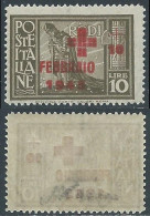 1945 OCCUPAZIONE TEDESCA EGEO PRO CROCE ROSSA 10 + 10 LIRE MNH ** - RC15-10 - Egée (Occ. Allemande)