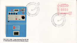 CUBA 1984 ATM No 1 COMMEMORATIVE COVER - Brieven En Documenten