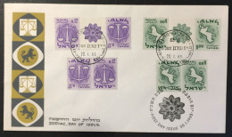 1965 - Israel - Zodiac Signs , Day Of Issue - 108 - Lettres & Documents