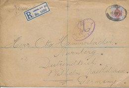 GB 20.11.1911, EVII 9d Somerset House (PERFIN) Rare Single Postage On Large Registered Cover With R-Label „London, S.W. - Briefe U. Dokumente