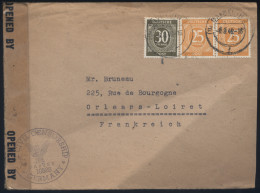 Zone Américaine - LsC Censure Civil Censorship Germany Obl. Bayreuth Pour Orléans 08/08/1946 - Notausgaben Amerikanische Zone