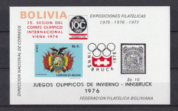 Bolivia 1976 Mi Block 47 Winter Olympic Games Sheet MNH - Winter 1976: Innsbruck