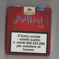 NEOS MINI RED Cigars SIGARI METAL SCATOLA VUOTA ITALY - Zigarrenkisten (leer)