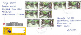 Turkey Turkiye 2018 Ankara Traditional Housing Surtaxe Stamps Registered AR Advice Of Receipt Cover - Storia Postale