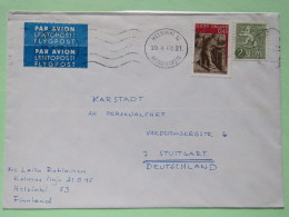 Finland 1968 Cover Helsinki To Germany - Lion Arms - Paper Making Industry 150 Anniv. - Lettres & Documents