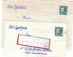 2 LETTRES  ANGELHOLM POUR BADEN BADEN GERMANY ( Lot 285 ) - Autres & Non Classés