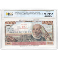 Réunion, 100 Nouveaux Francs On 5000 Francs, Schœlcher, Undated (1967), U.42 - Fiktive & Specimen