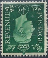 GB 1937 KGVI 1/2d Green Wmk Inverted Unused But No Gum - Unused Stamps