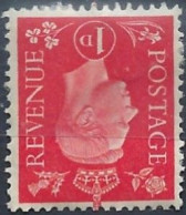 GB 1937 KGVI 1d Red Wmk Inverted Unused But No Gum - Unused Stamps