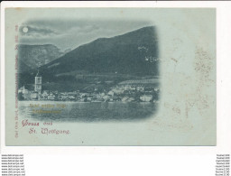 Carte Gruss Aus St. Wolfgang ( Effet De Nuit )( Format 9 X 14 Cm ) - St. Wolfgang