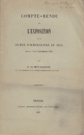 YONNE COMPTE RENDU DE L EXPOSITION DE LA SOCIETE D HORTICULTURE DE SENS SEPTEMBRE 1856 - Bourgogne