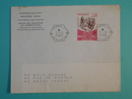 AM0 MONTE CARLO   BELLE LETTRE DU MINISTERE D ETAT  1966   A  VENANT  +AFF.INTERESSANT++ + - Covers & Documents