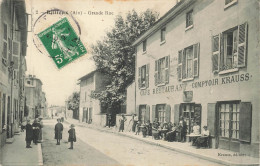 69 - RHÔNE - RILLIEUX - Grande Rue - Café Restaurant Comptoir KRAUSS - Carte éditeur - Animation - 10940 - Rillieux La Pape