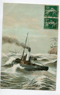 MARINE  Bateau Remorqueur   Secours  Bateau En Détresse  En Pleine Mer  Tempete   1912 écrite  D18  2019  - Sleepboten