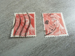 Type Mercure - 30c. - Yt 412 -  1 Rouge Foncé Et 1 Rouge Pale -  Oblitérés - Année 1940 - - 1938-42 Mercurius