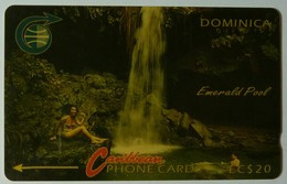 DOMINICA - GPT - 4CDMB - $20 - DOM-4B - Emerald Pool - White Strip - Used - Dominique